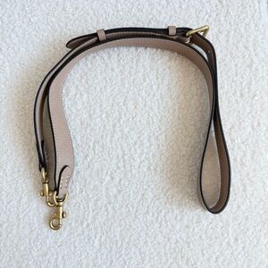 Coach Leather Crossbody Strap Taupe Gold Hardware